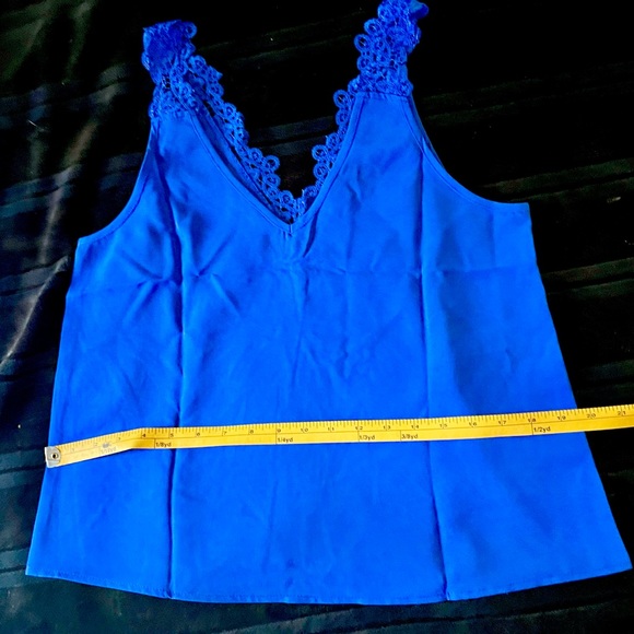 Shein Blue Lace Tank Top Cami - Picture 7 of 10
